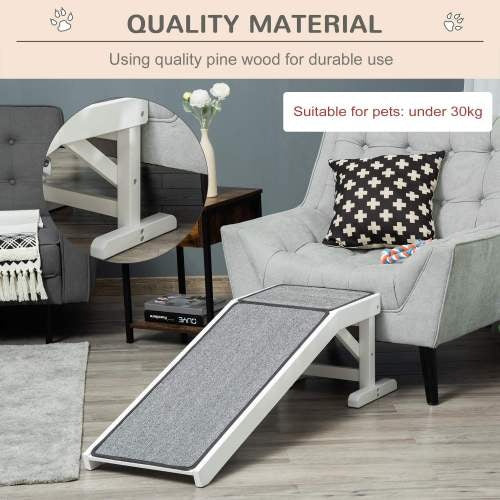 Ramp For Dog Bed, Pet Ramp For Dog With Non-slip Carpet And Top Platfo