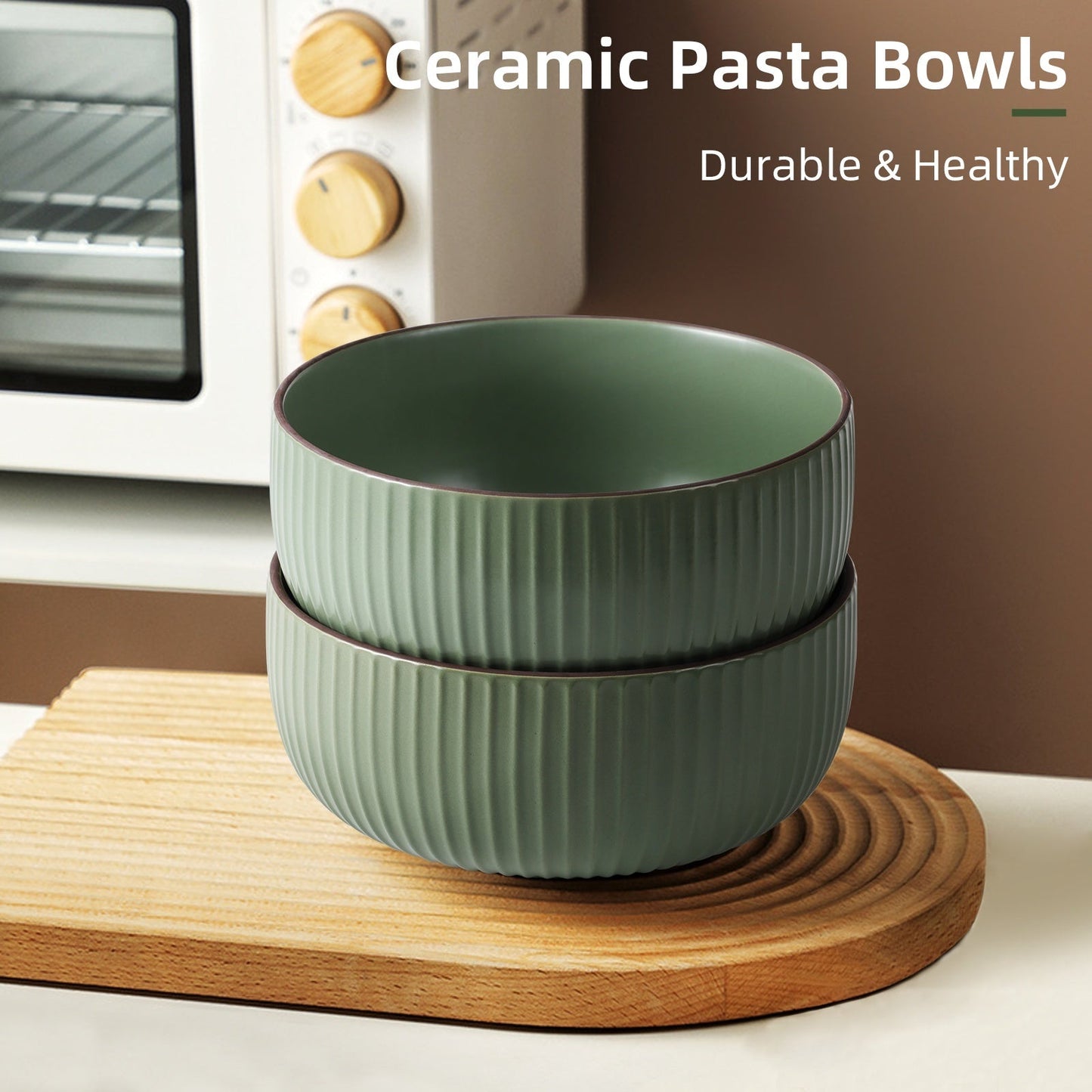 Ceramic Bowls For Kitchen, 46oz Bowl Set Of 4 For Cereal, Salad,